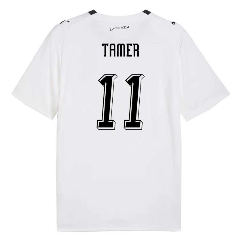 Danxen Niño Camiseta Egipto Daniel Tamer #11 Blanco Gris Negro 2ª Equipación 26-28 La Camisa