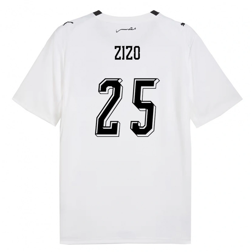 Danxen Niño Camiseta Egipto Zizo #25 Blanco Gris Negro 2ª Equipación 26-28 La Camisa