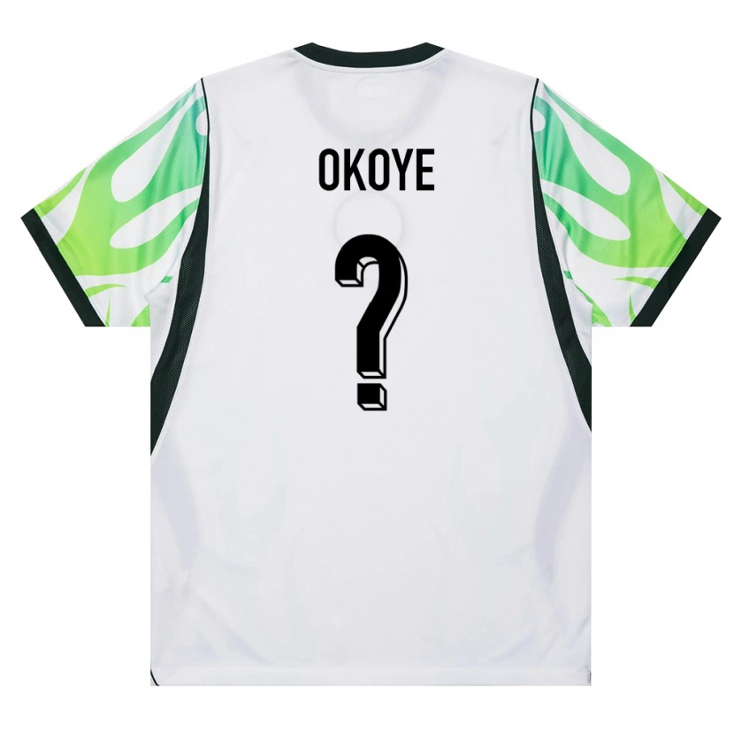 Danxen Niño Camiseta Nigeria Maduka Okoye #0 Blanco Verde 2ª Equipación 26-28 La Camisa