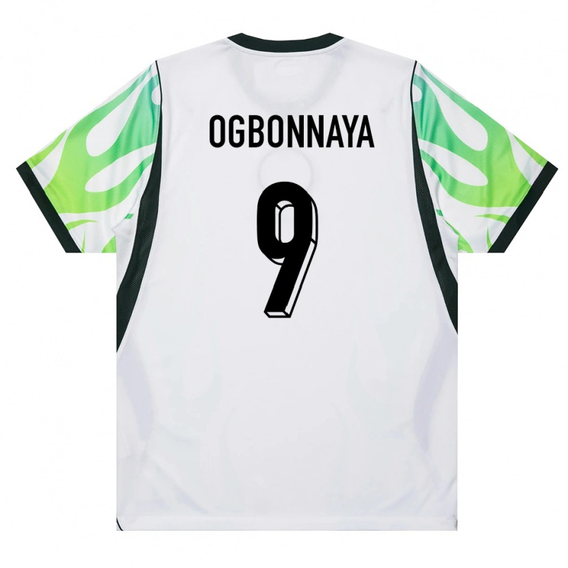 Danxen Niño Camiseta Nigeria Sunday Ogbonnaya #9 Blanco Verde 2ª Equipación 26-28 La Camisa