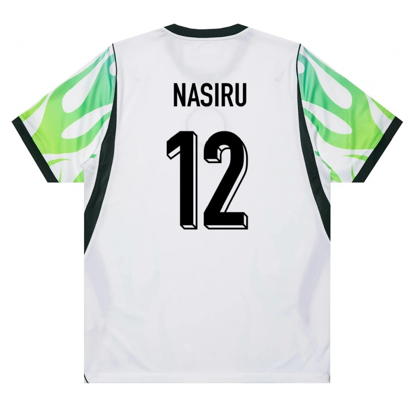 Danxen Niño Camiseta Nigeria Salihu Nasiru #12 Blanco Verde 2ª Equipación 26-28 La Camisa