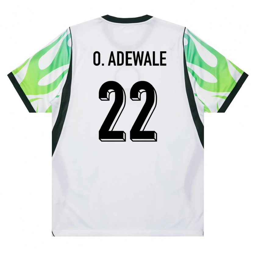 Danxen Niño Camiseta Nigeria Quadri Oluwatobiloba Adewale #22 Blanco Verde 2ª Equipación 26-28 La Camisa