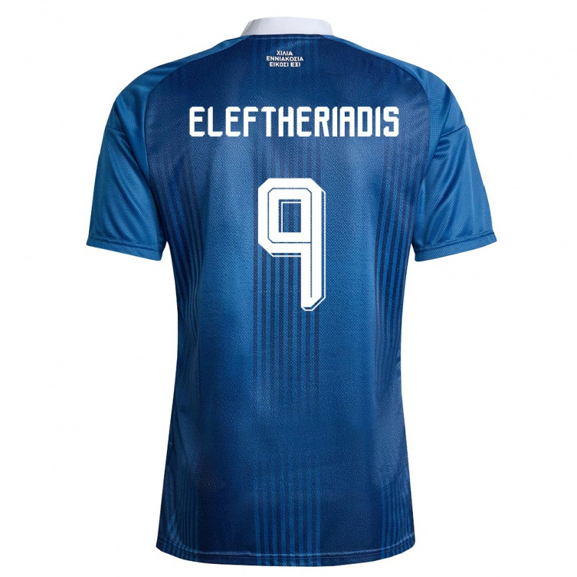 Danxen Niño Camiseta Grecia Vasilios Eleftheriadis #9 Marino Azul Blanco 2ª Equipación 26-28 La Camisa