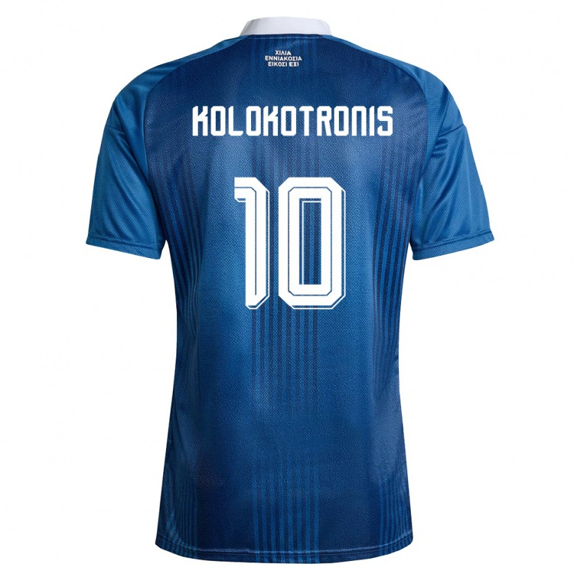 Danxen Niño Camiseta Grecia Petros Kolokotronis #10 Marino Azul Blanco 2ª Equipación 26-28 La Camisa