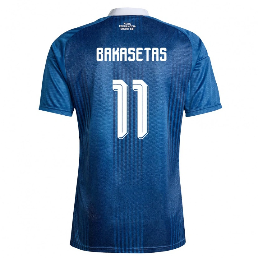 Danxen Niño Camiseta Grecia Anastasios Bakasetas #11 Marino Azul Blanco 2ª Equipación 26-28 La Camisa