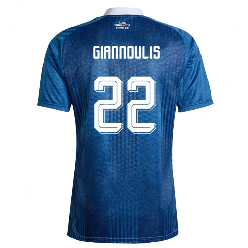 Danxen Niño Camiseta Grecia Dimitrios Giannoulis #22 Marino Azul Blanco 2ª Equipación 26-28 La Camisa