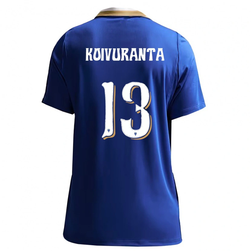 Danxen Niño Camiseta Finlandia Toivo Koivuranta #13 Azul Blanco 2ª Equipación 26-28 La Camisa