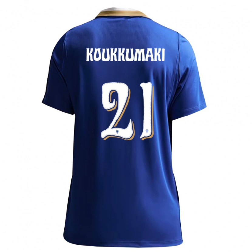 Danxen Niño Camiseta Finlandia Taavi Koukkumäki #21 Azul Blanco 2ª Equipación 26-28 La Camisa