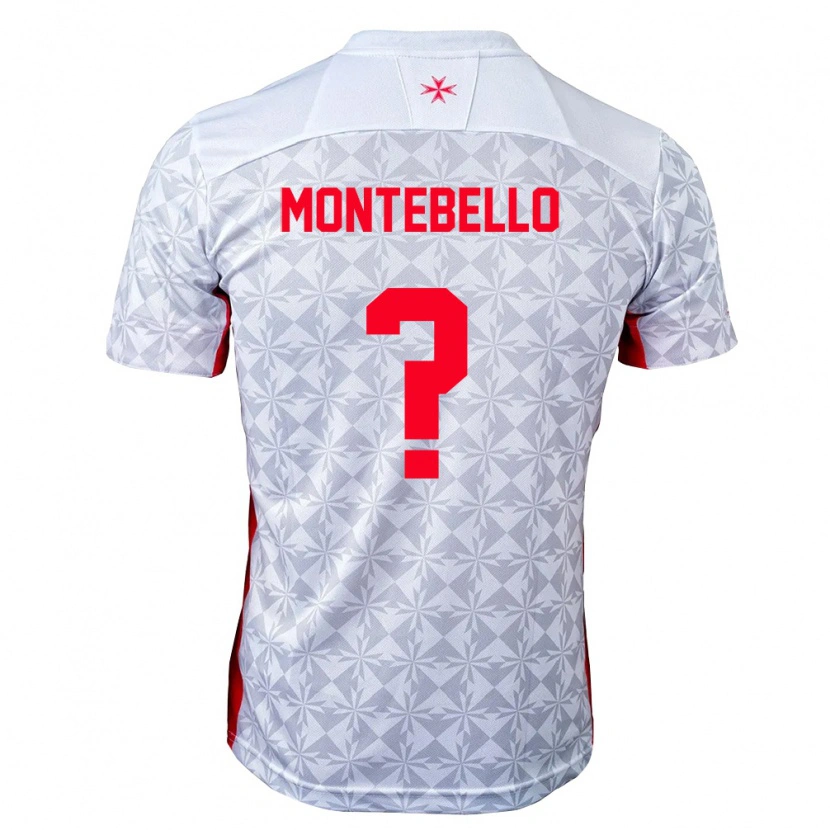 Danxen Niño Camiseta Malta Isaac Montebello #0 Gris Blanco Rojo 2ª Equipación 26-28 La Camisa