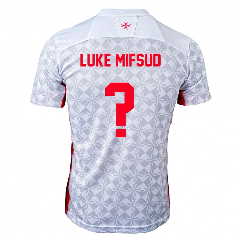 Danxen Niño Camiseta Malta Luke Mifsud #0 Gris Blanco Rojo 2ª Equipación 26-28 La Camisa
