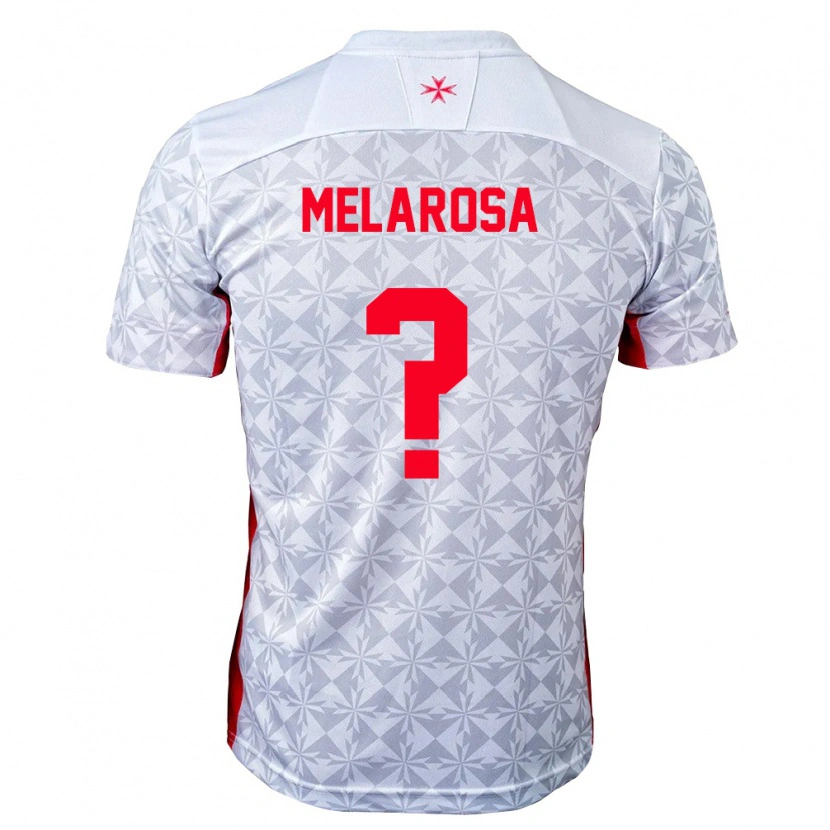 Danxen Niño Camiseta Malta Guiseppe Melarosa #0 Gris Blanco Rojo 2ª Equipación 26-28 La Camisa