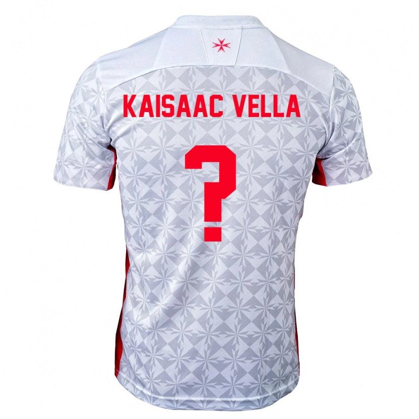 Danxen Niño Camiseta Malta Kaisaac Vella #0 Gris Blanco Rojo 2ª Equipación 26-28 La Camisa