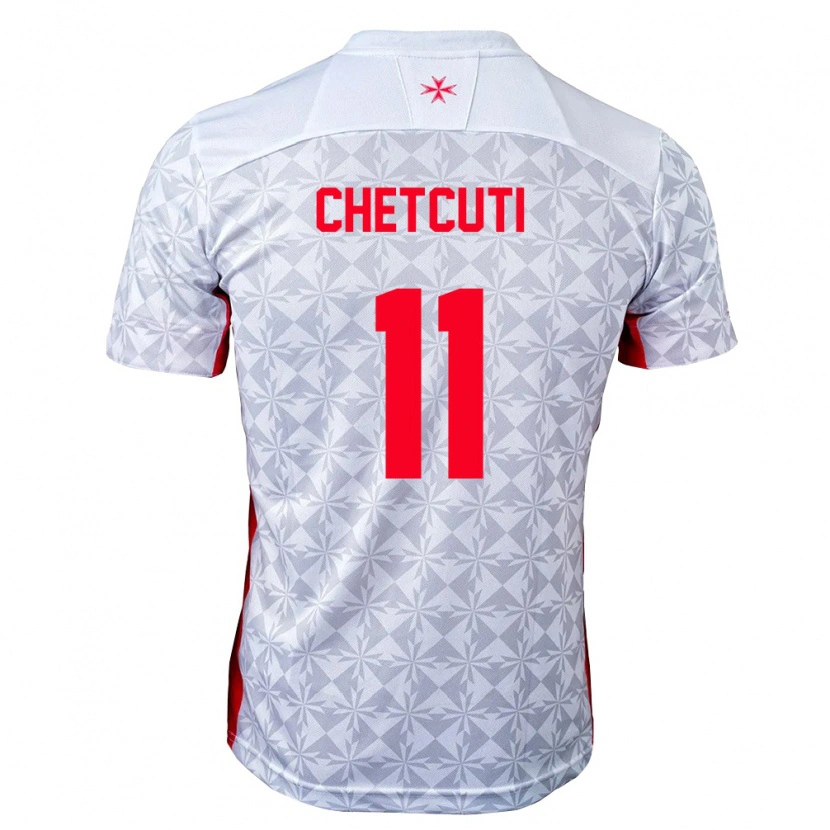 Danxen Niño Camiseta Malta Luca Chetcuti #11 Gris Blanco Rojo 2ª Equipación 26-28 La Camisa