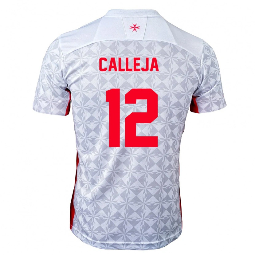 Danxen Niño Camiseta Malta Jaiel Calleja #12 Gris Blanco Rojo 2ª Equipación 26-28 La Camisa
