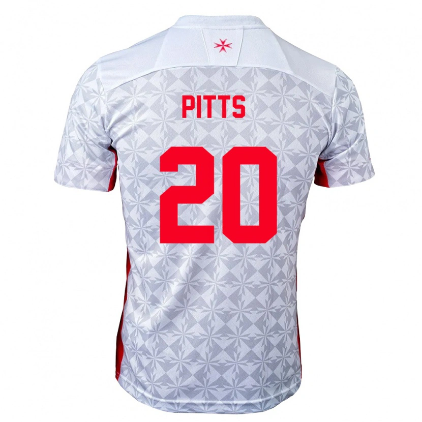 Danxen Niño Camiseta Malta Josh Pitts #20 Gris Blanco Rojo 2ª Equipación 26-28 La Camisa