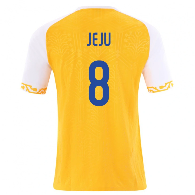 Danxen Niño Camiseta Moldavia Ivan Jeju #8 Amarillo Blanco 2ª Equipación 26-28 La Camisa
