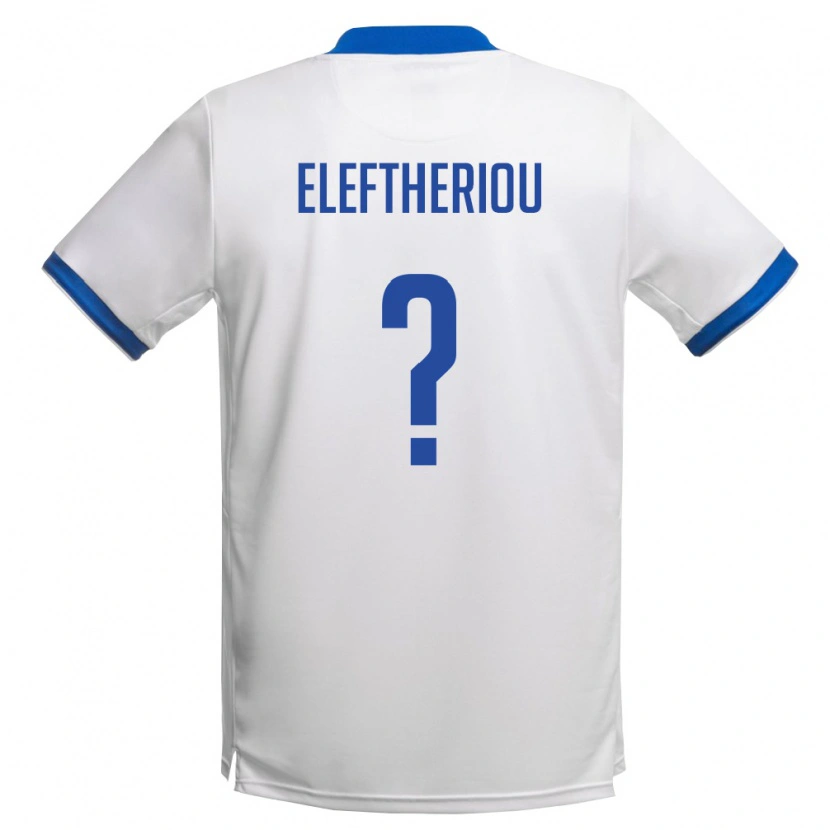 Danxen Niño Camiseta Chipre Andreas Eleftheriou #0 Blanco Azul Real 2ª Equipación 26-28 La Camisa