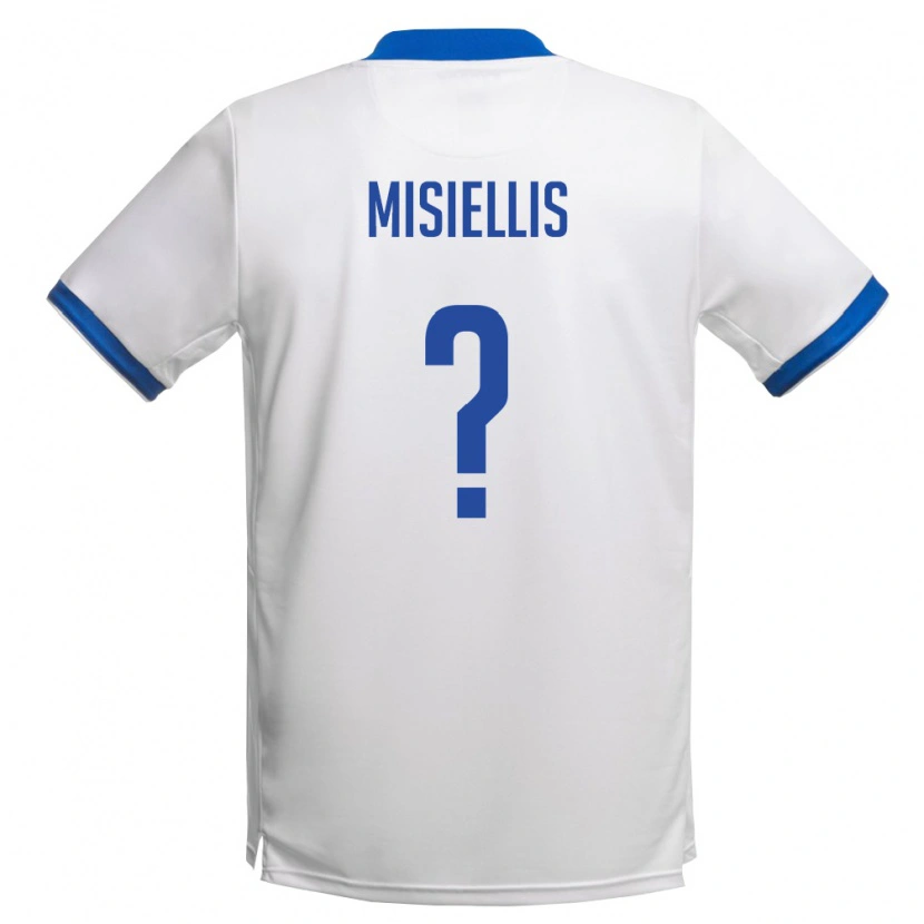 Danxen Niño Camiseta Chipre Andreas Misiellis #0 Blanco Azul Real 2ª Equipación 26-28 La Camisa