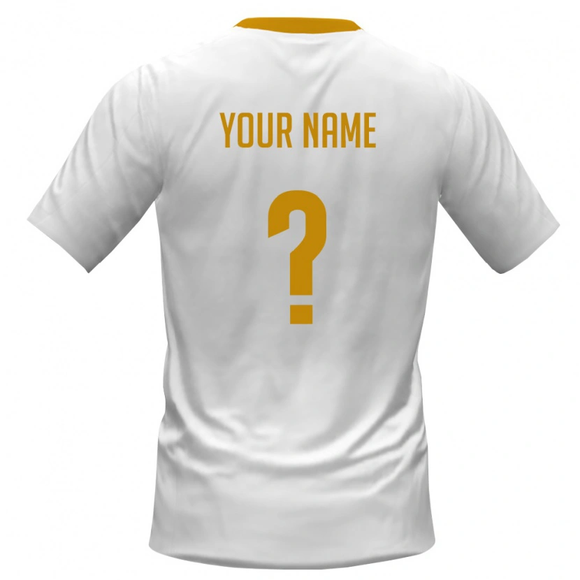 Danxen Niño Camiseta Montenegro Su Nombre #0 Blanco Rojo Amarillo 2ª Equipación 26-28 La Camisa
