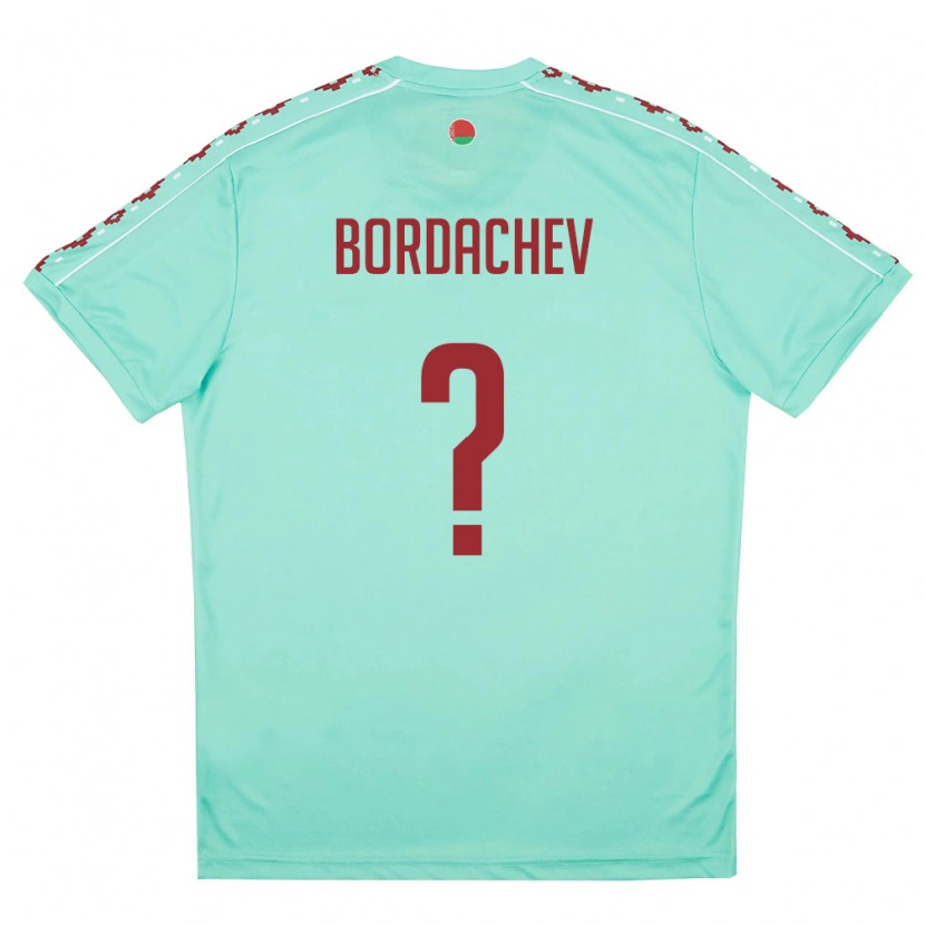 Danxen Niño Camiseta Bielorrusia Gleb Bordachev #0 Verde Claro Borgoña 2ª Equipación 26-28 La Camisa