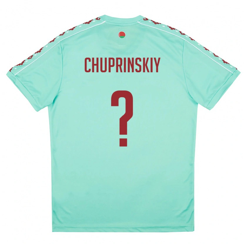 Danxen Niño Camiseta Bielorrusia Semen Chuprinskiy #0 Verde Claro Borgoña 2ª Equipación 26-28 La Camisa