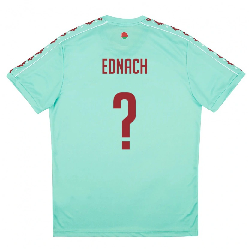 Danxen Niño Camiseta Bielorrusia Aleksandr Ednach #0 Verde Claro Borgoña 2ª Equipación 26-28 La Camisa