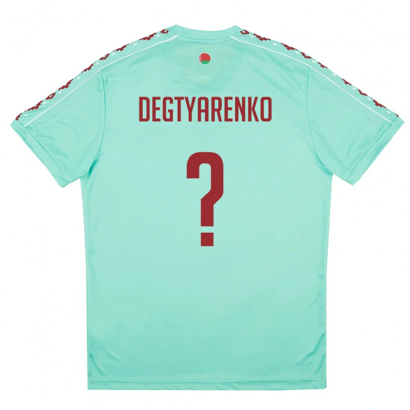 Danxen Niño Camiseta Bielorrusia Dmitriy Degtyarenko #0 Verde Claro Borgoña 2ª Equipación 26-28 La Camisa