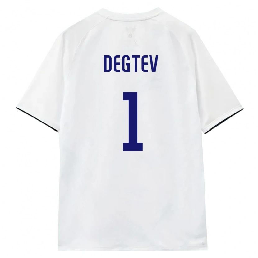 Danxen Niño Camiseta Rusia Aleksandr Degtev #1 Blanco Marrón Negro 2ª Equipación 26-28 La Camisa