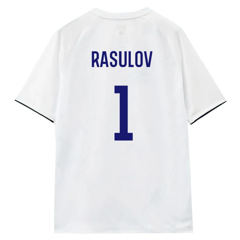 Danxen Niño Camiseta Rusia Kurban Rasulov #1 Blanco Marrón Negro 2ª Equipación 26-28 La Camisa