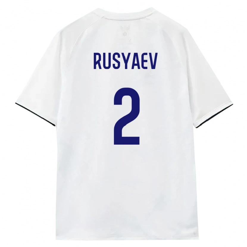 Danxen Niño Camiseta Rusia Igor Rusyaev #2 Blanco Marrón Negro 2ª Equipación 26-28 La Camisa