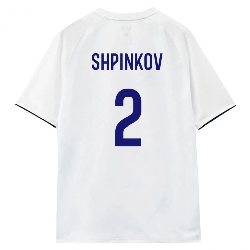 Danxen Niño Camiseta Rusia Artem Shpinkov #2 Blanco Marrón Negro 2ª Equipación 26-28 La Camisa