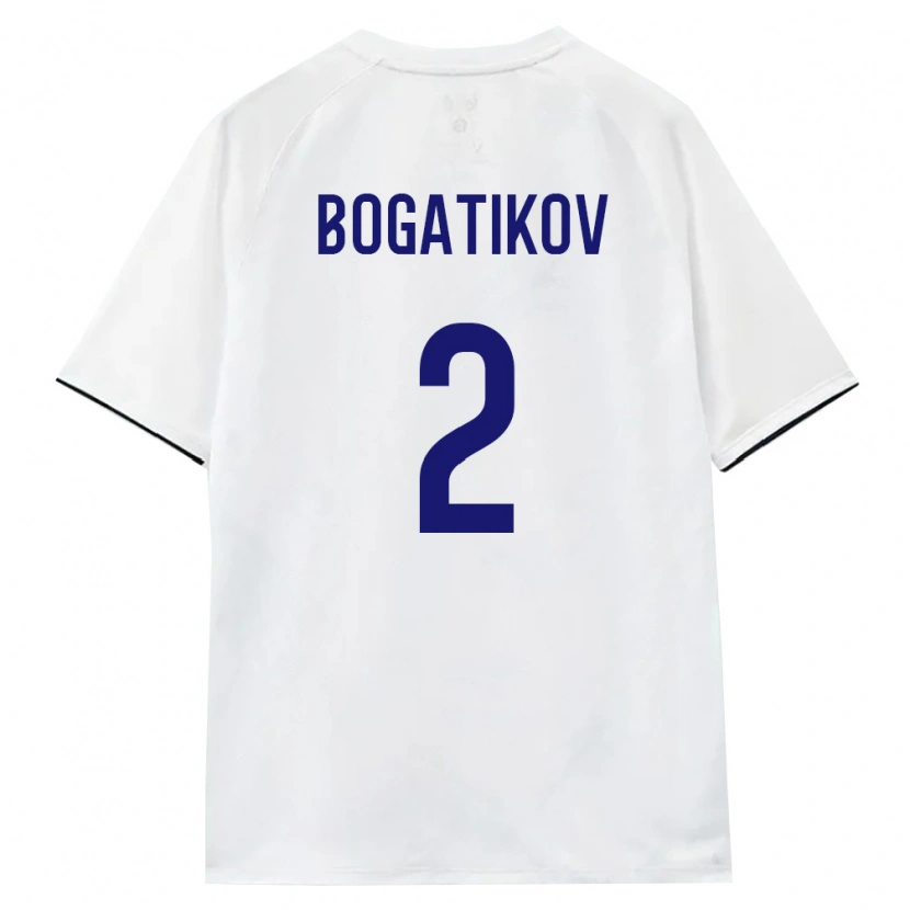 Danxen Niño Camiseta Rusia Denis Bogatikov #2 Blanco Marrón Negro 2ª Equipación 26-28 La Camisa