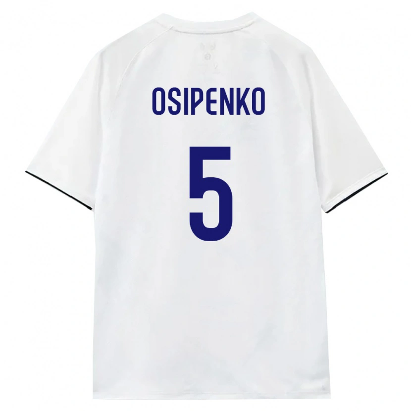 Danxen Niño Camiseta Rusia Maksim Osipenko #5 Blanco Marrón Negro 2ª Equipación 26-28 La Camisa