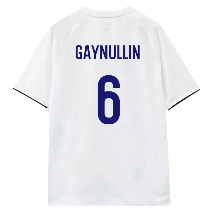 Danxen Niño Camiseta Rusia Ramil Gaynullin #6 Blanco Marrón Negro 2ª Equipación 26-28 La Camisa