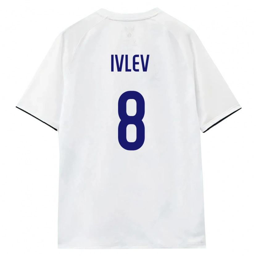 Danxen Niño Camiseta Rusia Andrey Ivlev #8 Blanco Marrón Negro 2ª Equipación 26-28 La Camisa