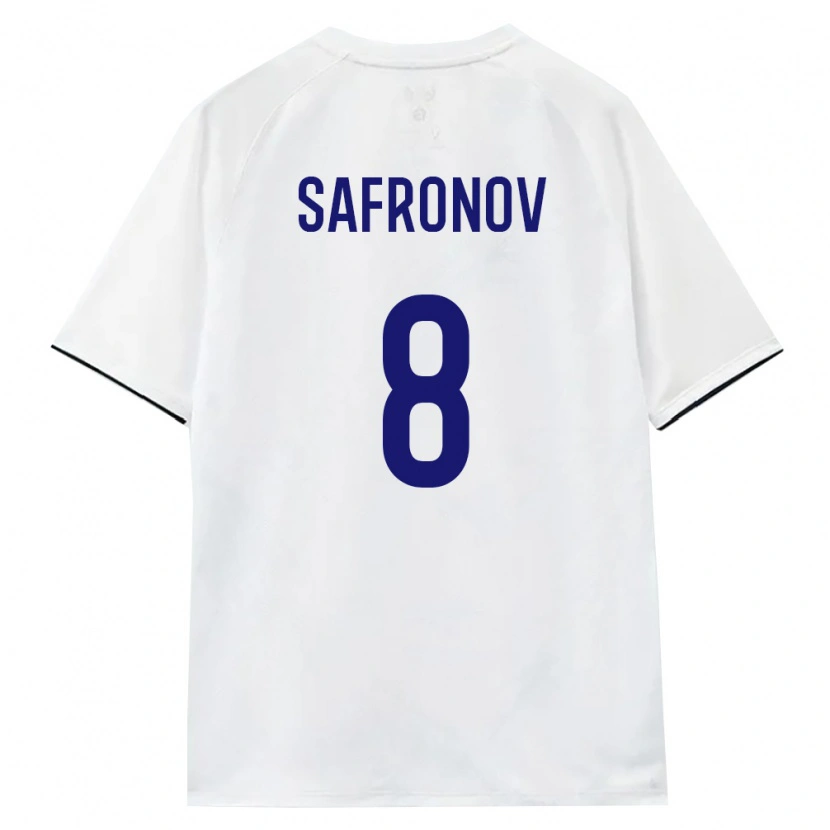 Danxen Niño Camiseta Rusia Georgiy Safronov #8 Blanco Marrón Negro 2ª Equipación 26-28 La Camisa