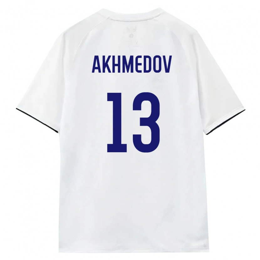 Danxen Niño Camiseta Rusia Ilyas Akhmedov #13 Blanco Marrón Negro 2ª Equipación 26-28 La Camisa