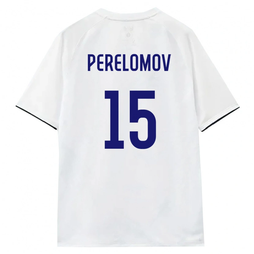 Danxen Niño Camiseta Rusia Ivan Perelomov #15 Blanco Marrón Negro 2ª Equipación 26-28 La Camisa