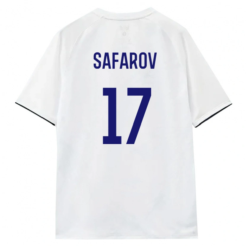 Danxen Niño Camiseta Rusia Mukhamad Safarov #17 Blanco Marrón Negro 2ª Equipación 26-28 La Camisa