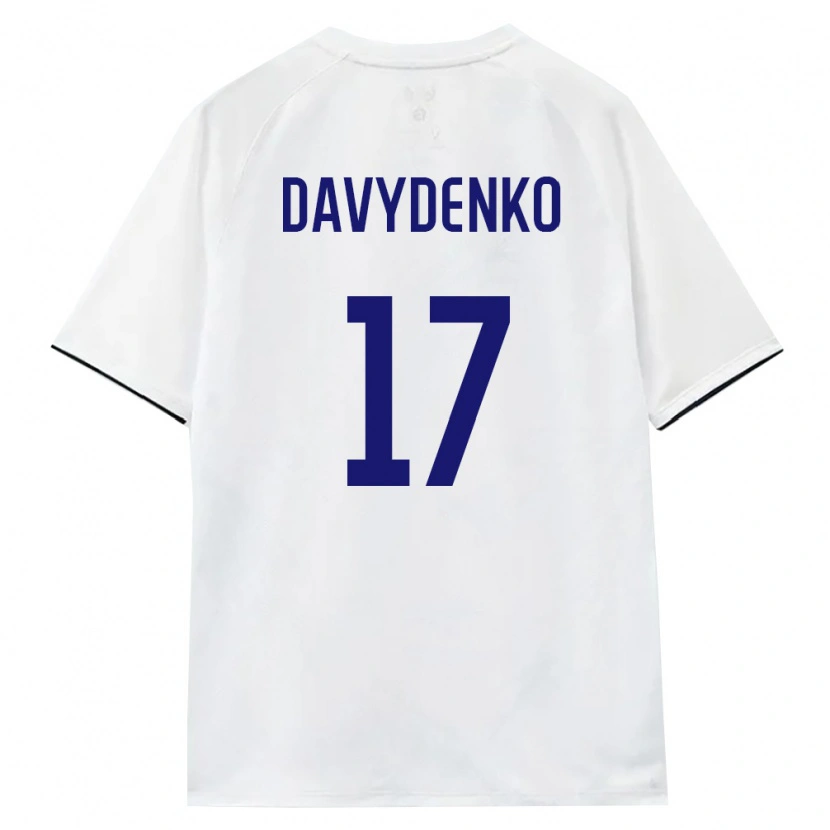 Danxen Niño Camiseta Rusia Mikhail Davydenko #17 Blanco Marrón Negro 2ª Equipación 26-28 La Camisa