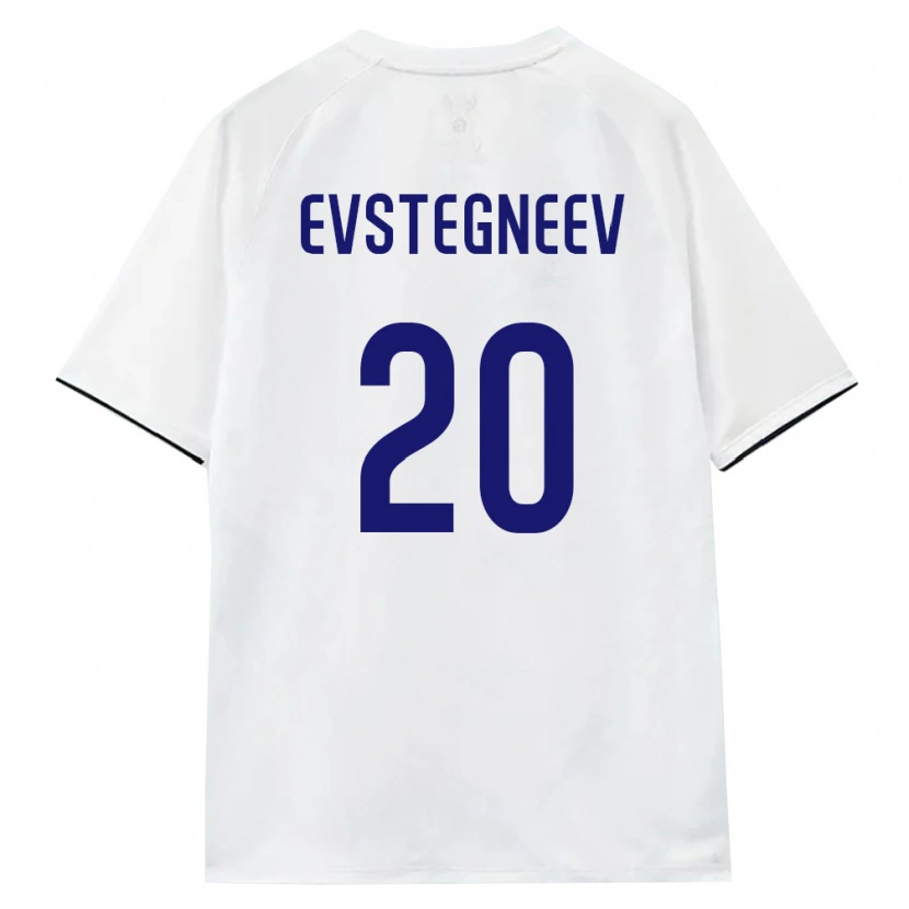 Danxen Niño Camiseta Rusia Aleksey Evstegneev #20 Blanco Marrón Negro 2ª Equipación 26-28 La Camisa
