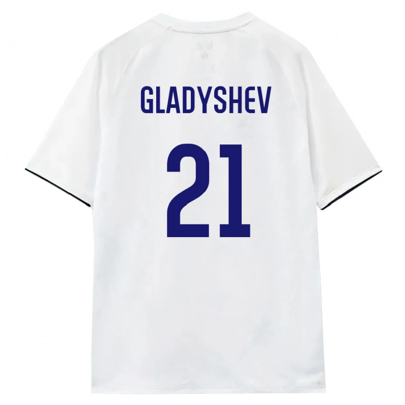 Danxen Niño Camiseta Rusia Yaroslav Gladyshev #21 Blanco Marrón Negro 2ª Equipación 26-28 La Camisa