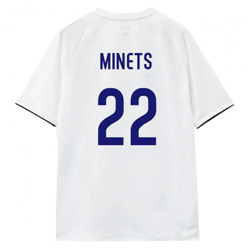 Danxen Niño Camiseta Rusia Matvey Minets #22 Blanco Marrón Negro 2ª Equipación 26-28 La Camisa