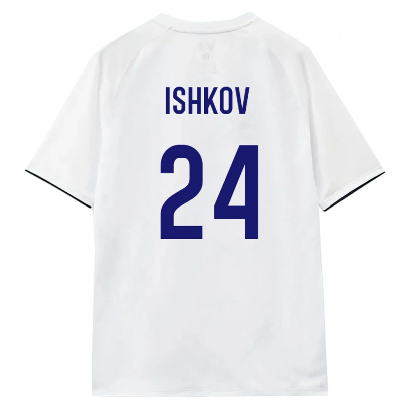 Danxen Niño Camiseta Rusia Ilya Ishkov #24 Blanco Marrón Negro 2ª Equipación 26-28 La Camisa