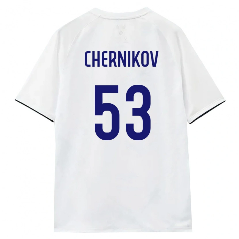 Danxen Niño Camiseta Rusia Aleksandr Chernikov #53 Blanco Marrón Negro 2ª Equipación 26-28 La Camisa