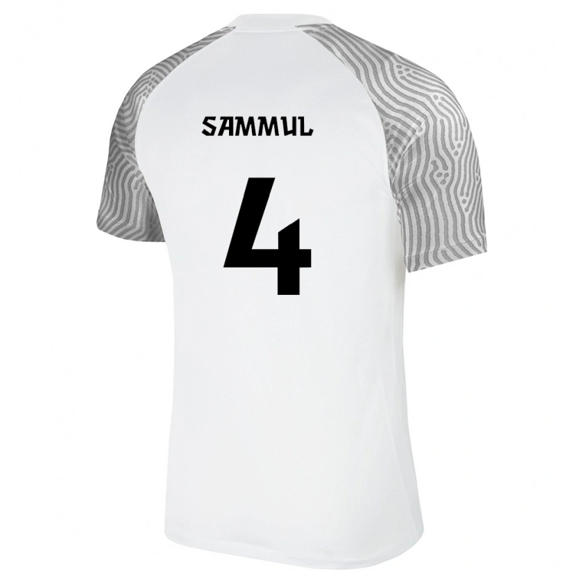 Danxen Niño Camiseta Estonia Ronald Sammul #4 Blanco Gris 2ª Equipación 26-28 La Camisa