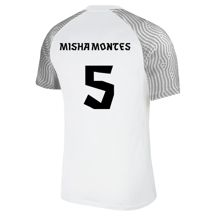 Danxen Niño Camiseta Estonia Dominic Misha Montes #5 Blanco Gris 2ª Equipación 26-28 La Camisa
