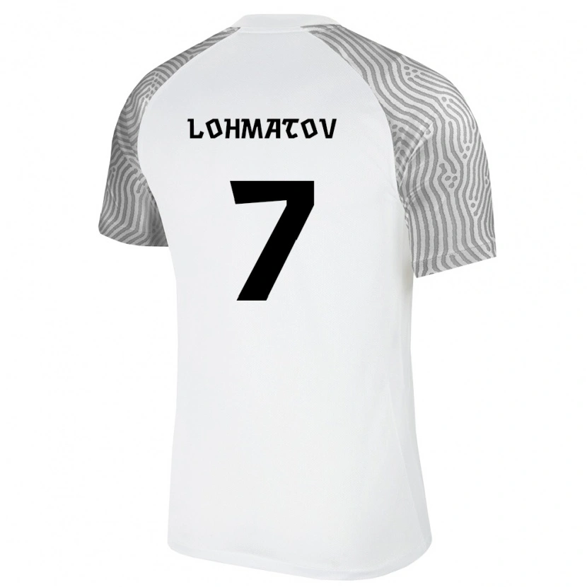 Danxen Niño Camiseta Estonia Aleksandr Lohmatov #7 Blanco Gris 2ª Equipación 26-28 La Camisa