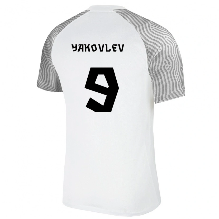 Danxen Niño Camiseta Estonia Ioan Yakovlev #9 Blanco Gris 2ª Equipación 26-28 La Camisa