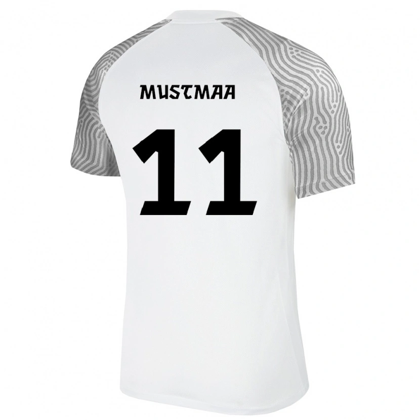 Danxen Niño Camiseta Estonia Karel Mustmaa #11 Blanco Gris 2ª Equipación 26-28 La Camisa
